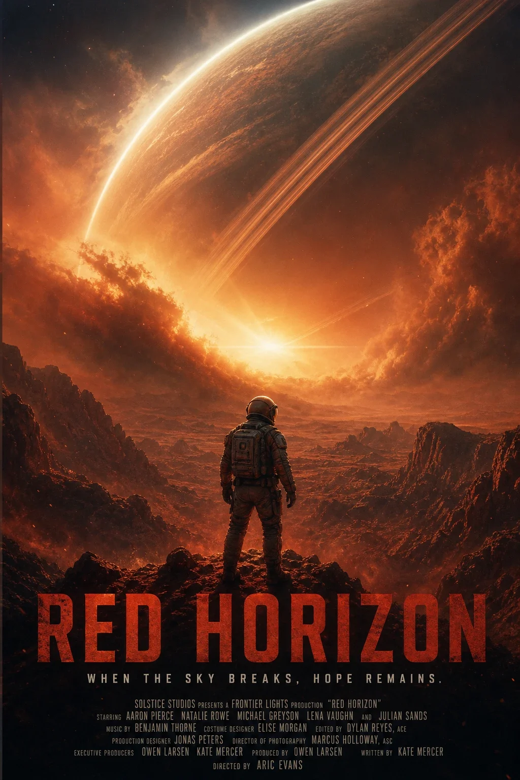 Epic Mars astronaut movie poster