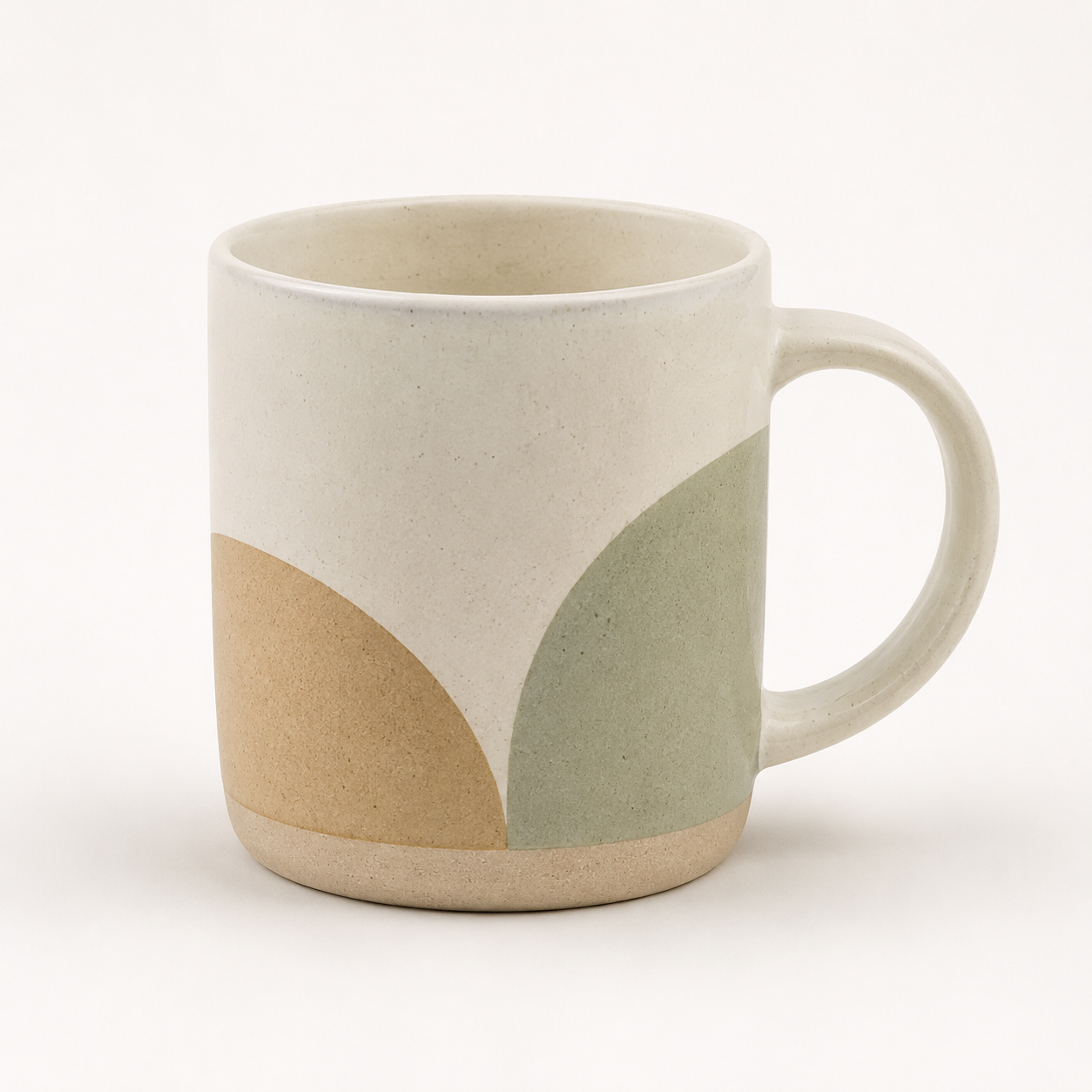 Ceramic mug product photo on white background